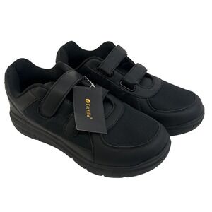 NWT FitVille Walking Diabetic Shoes Mens Sz 15EW Black Wide Width Strap Comfort